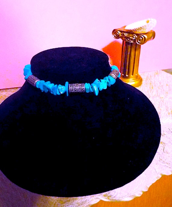 Vintage Bead Necklace,Vintage TurquoiseNecklace,B… - image 10