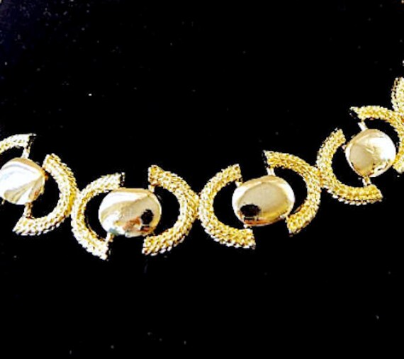 Vintage Gold Necklace,Vintage Gold Modern Necklac… - image 3
