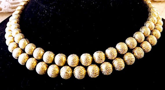 Vintage Gold Necklace, Vintage Singed "TRIFARI" C… - image 3