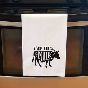 Toallas de cocina estilo granja, paños de cocina, decoración de cocina rústica, decoración de cocina de granja, saco de harina Toallas, toalla de cocina, huevos frescos
