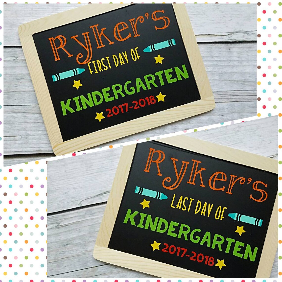 Back to School Chalkboards First Day of School Sign Last Day Etsy