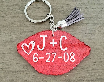 Personalized Lip Keychain