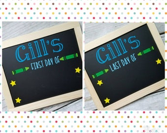 Reusable Back to School Chalkboards, First Day of School sign, last day of school sign, double sided sign, first day chalkboard, last day