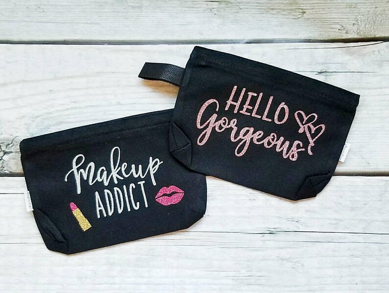 Makeup Bag, Custom Makeup Bag, Makeup Addict, large makeup Bag, makeup lovers gift, personalized makeup Bag, makeup gift, makeup lover image 4