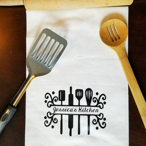 Custom kitchen towel, flour sack Towels, custom tea Towels, personalized kitchen towels, kitchen decor, wedding shower gift