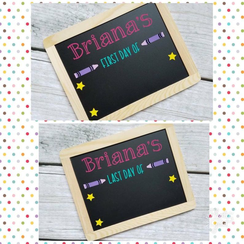 Reusable Back to School Chalkboards First Day of School Sign Etsy