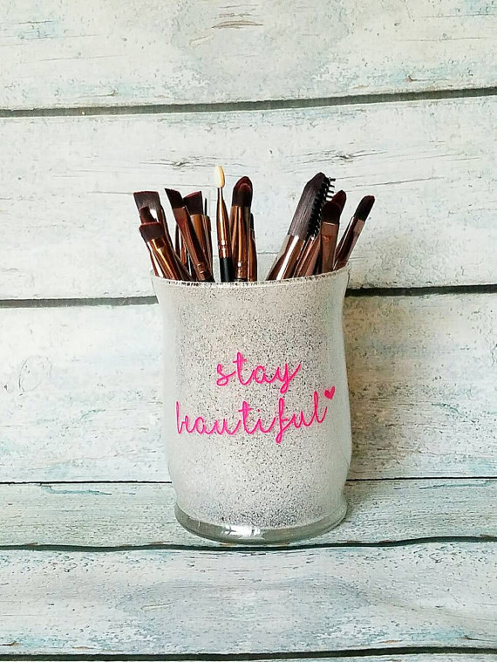 Makeup Brush Holder Glitter Makeup Brush Holder Makeup Etsy
