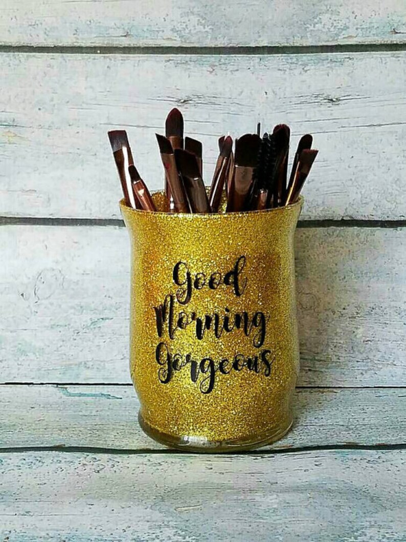 Makeup Brush Holder Glitter Makeup Brush Holder Makeup Etsy