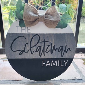 Personalized Handmade Wood Door Sign, Wood door hanger, 14 inch wood door sign, personalized wedding gift, custom door sign