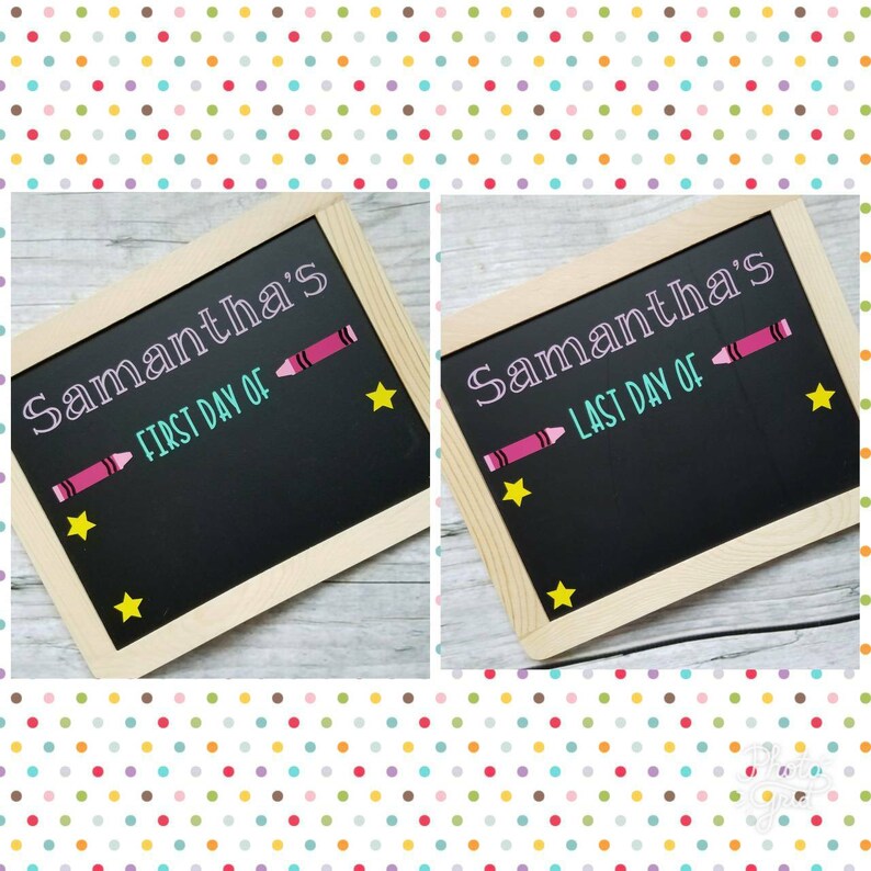 Reusable Back to School Chalkboards First Day of School Sign Etsy