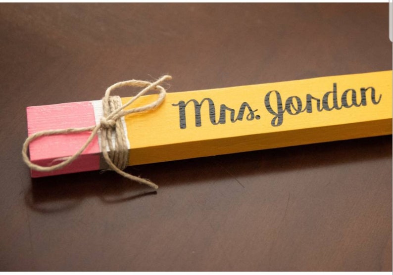 Teacher Name Pencils Teacher Pencil Sign Teacher Name Plate Etsy