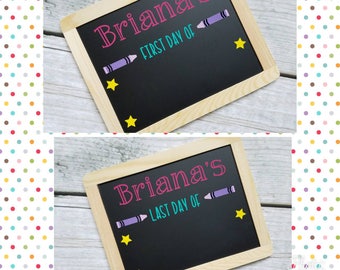 Reusable Back to School Chalkboards, First Day of School sign, last day of school sign, double sided sign, first day chalkboard, last day