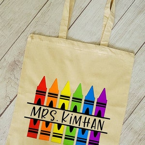 Personalized Teacher Gift, Tote bag,  Teacher Gift, Teacher Appreciation, Teacher Gift, End of the Year gift, crayon teacher bag