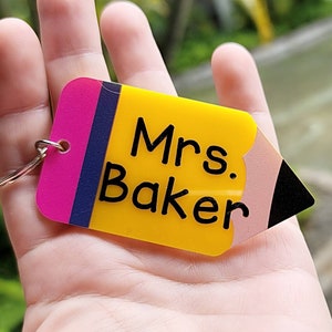 Pencil Keychain, Teacher Keychain, Teacher Appreciation Gift, Teacher Gift