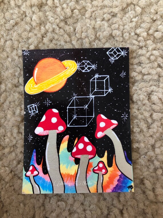 Mushroom/trippy/ hippie stickers