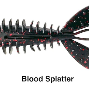 4.25&quot; Blood Splatter Creature Bug/Shrimp Baits. Soft Baits Bass Fishing (20 Pack) Free Shipping