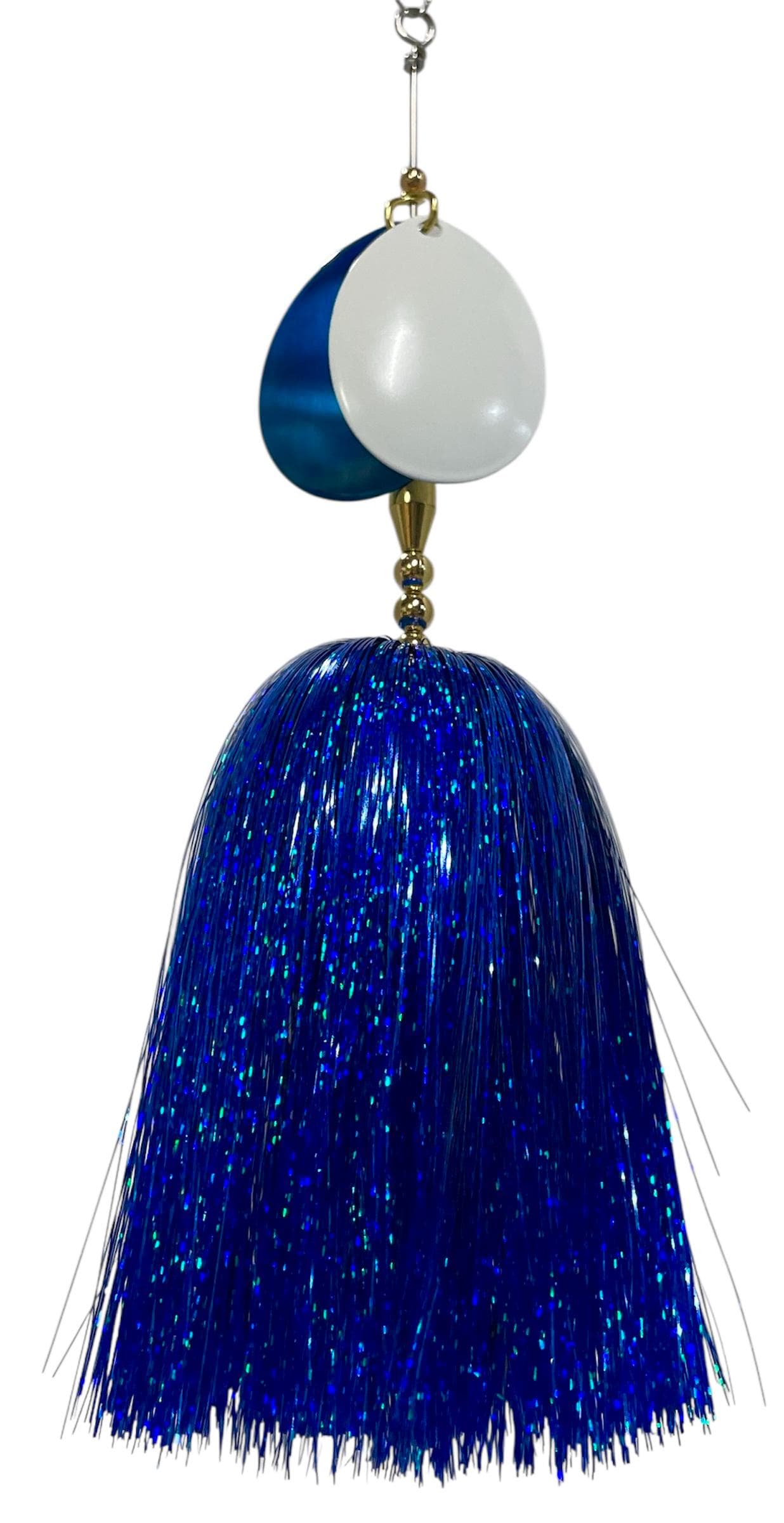 Leurre Musky Bucktail 8,5 Pouces – Double #8 Lames 6/0 Hameçon – Noir – Rayz Baitz