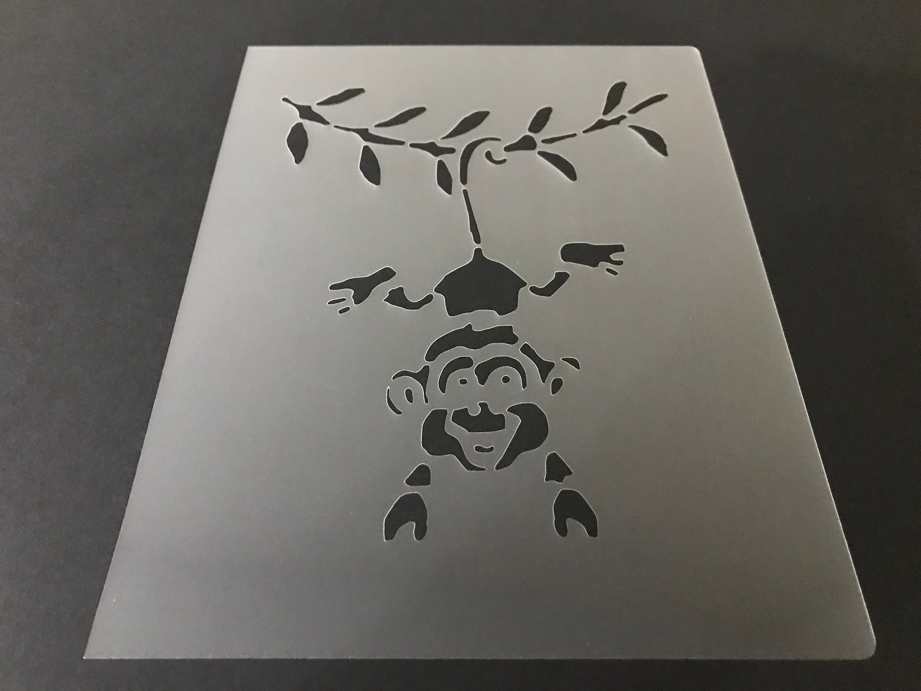 Monkey 3 Stencil Buy 2 Get 1 Free Mix Match Etsy monkey-3-stencil-buy-2-get-1-free-mix-match-etsy