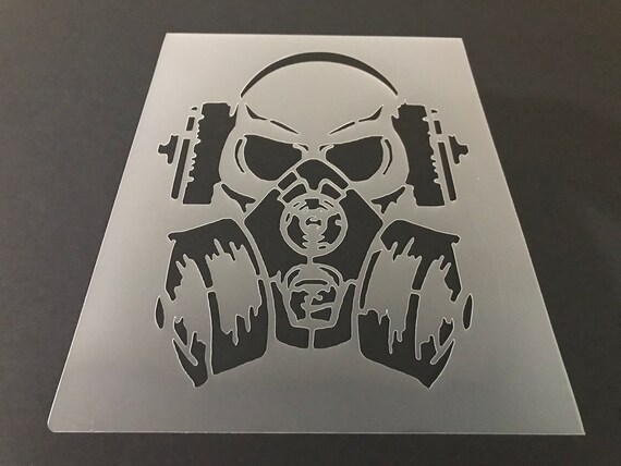 Skull #14 Stencil 10mm or 7mm Thick Crafts Skulls Bones tattoo