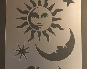 Sun Moon Stars Planets Stencil ( Buy 2 Get 1 Free! Mix & Match)