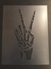 Skeleton Hand Peace Sign Stencil (Buy 2 Get 1 Free! Mix & Match) 