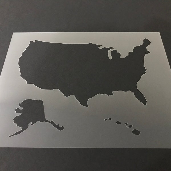 U.S.A. Map #1 Stencil (Buy 2 Get 1 Free! Mix & Match)