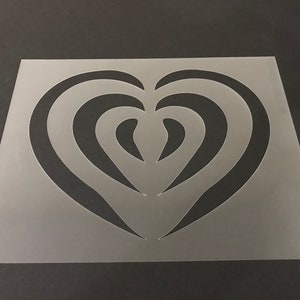 Tattoo Heart Stencil-Small (5.75″x6″)