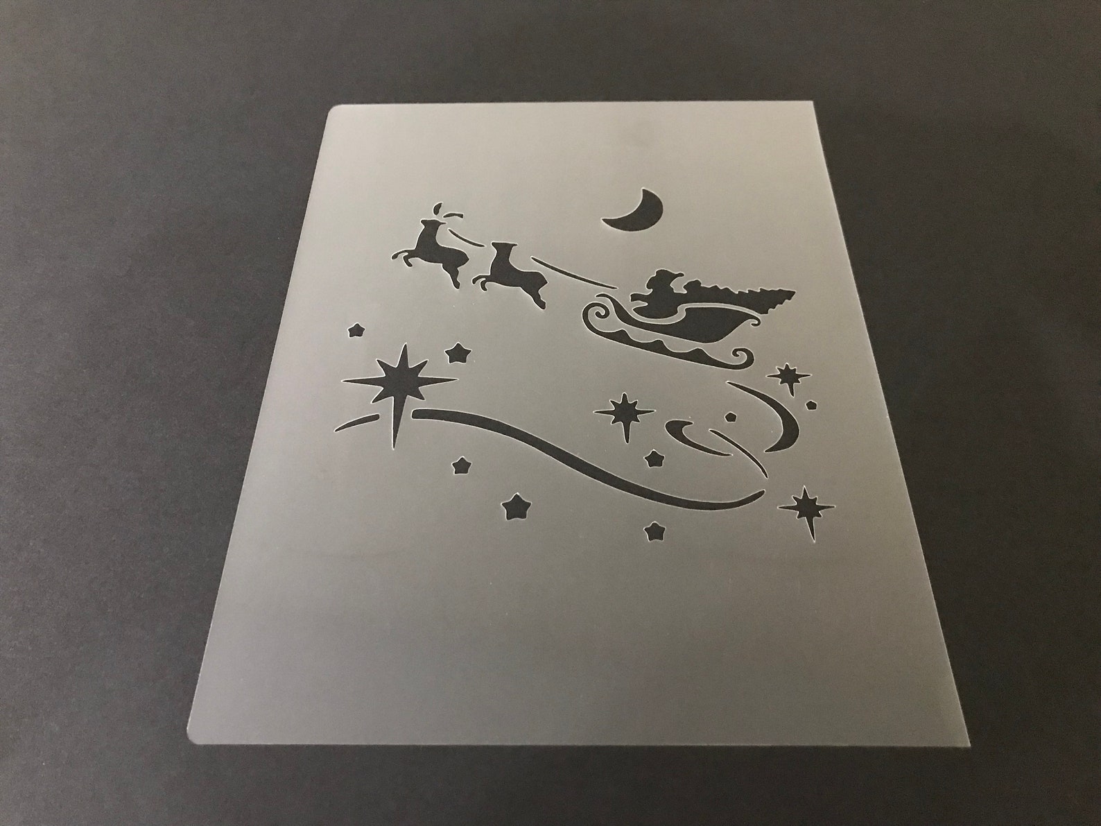 Santa Sleigh Stencil Buy 2 Get 1 Free Mix &amp; Match - Etsy