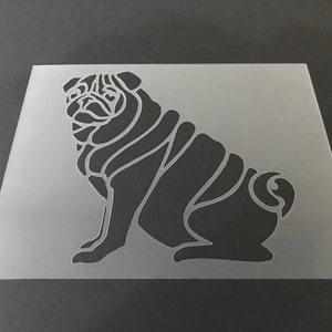 Pug#3 Stencil (Buy 2 Get 1 Free! Mix & Match)