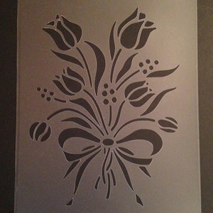 Flower #4 Tulip Stencil ( Buy 2 Get 1 Free! Mix & Match)