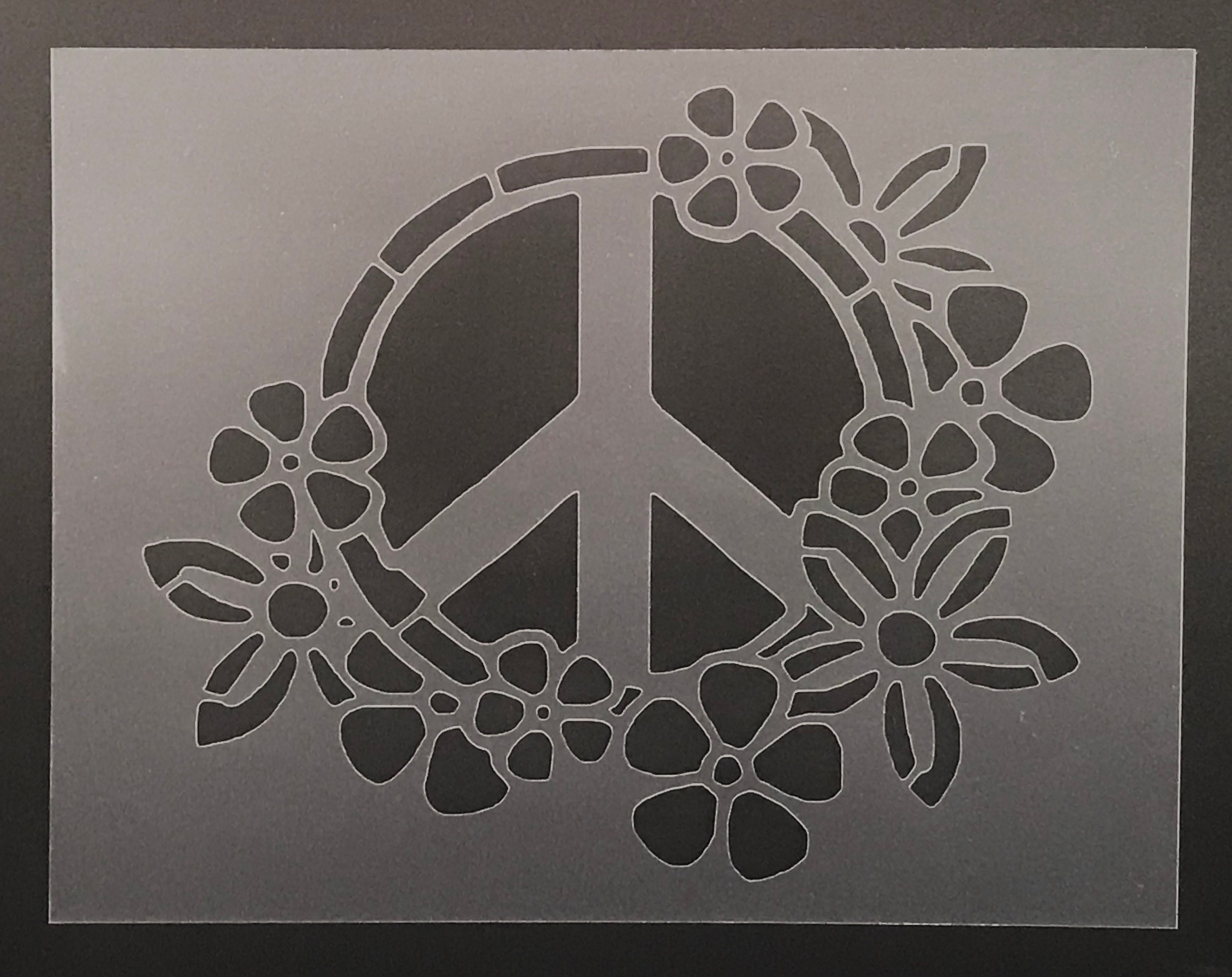 Peace Sign 8 Stencil Buy 2 Get 1 Free Mix & Match Etsy UK