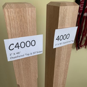Postes de madera de roble rojo con diseño contemporáneo