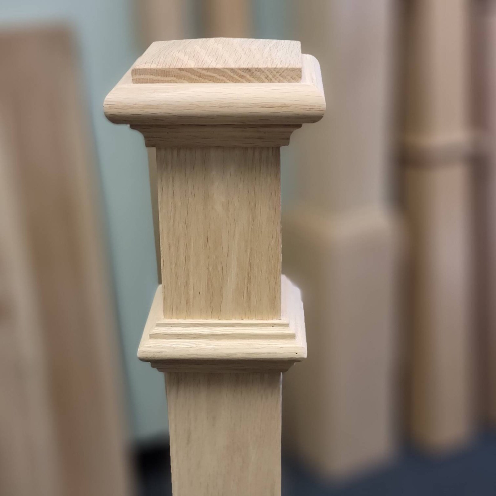 Red Oak Box Newel Post Craftsman Design 4191 and 3092 Profile Etsy