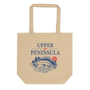Obere Halbinsel Angeln Einkaufstasche - Pennsylvania Yooper Outdoor Adventure, wiederverwendbare Einkaufstasche für UP Angelliebhaber