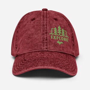 Explore Upper Peninsula Vintage Twill Cap – Embroidered Michigan Adventure Hat, Yooper Pride, Outdoor Hiking Gift, UP Nature Lover Cap