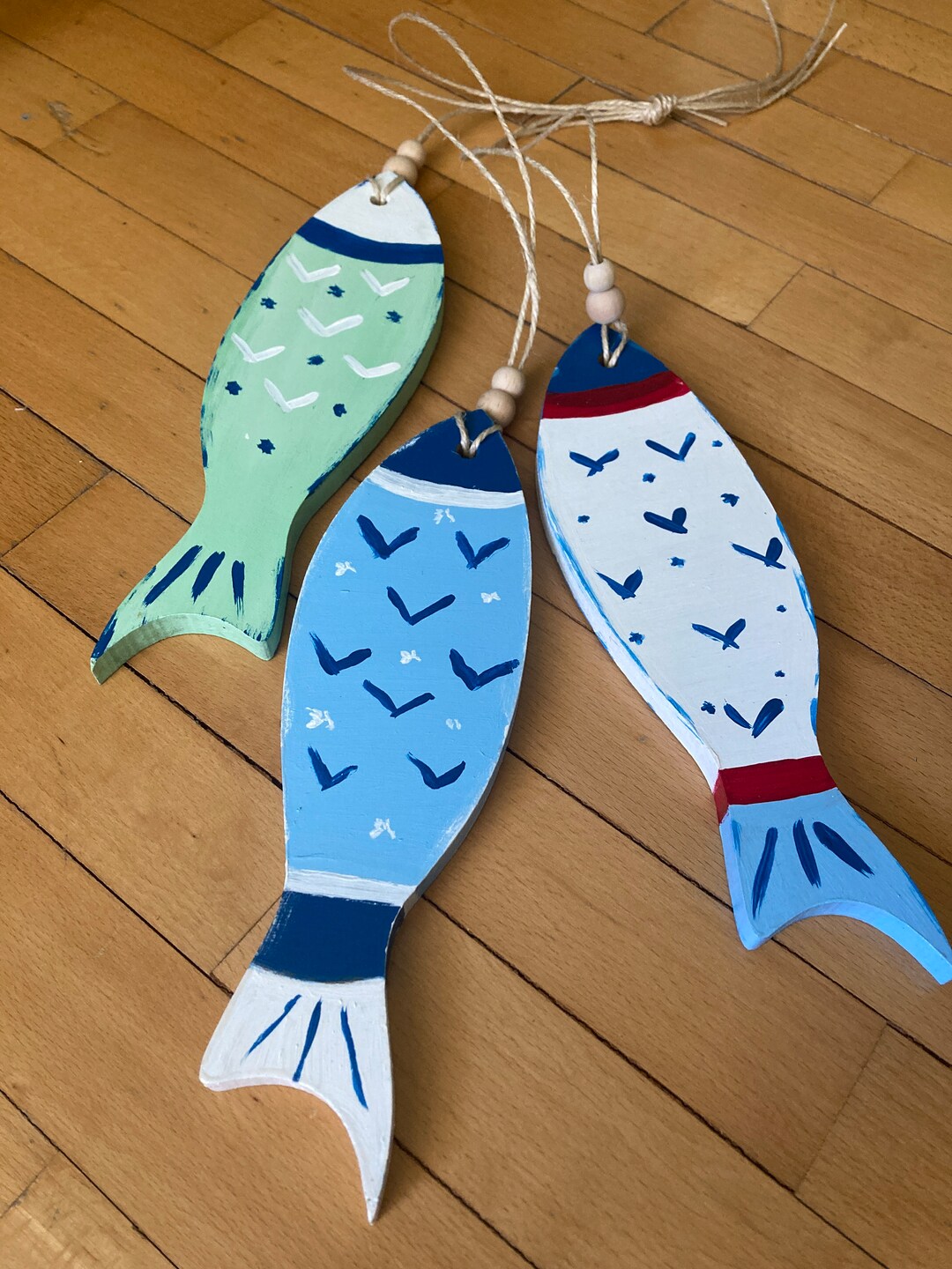 Coastal Wooden Fish Wall Hanging – Nautical Decor – Beach House Rustic ...