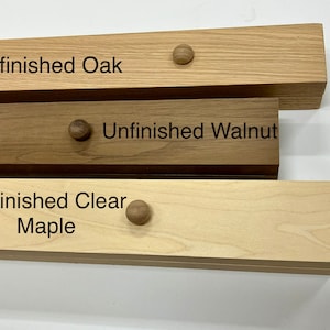 73-89&quot; Custom Unfinished Modern Style Quilt & Rug Hangers - Available in Oak, Maple or Walnut