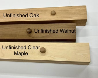 25-36" Custom Modern Style Quilt & Rug Hangers - Unfinished Wood Available in Oak, Maple or Walnut