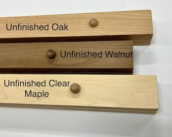 25-36" Custom Modern Style Quilt & Rug Hangers - Unfinished Wood Available in Oak, Maple or Walnut