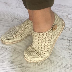 Summer Walks - Handcrafted Crochet Shoes. Hand knitted & Hand stitched. by Babu Shoes