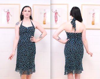 美品【マークジェイコブス】カクテルドレス0号 1990's MARC by MARC JACOBS Black Silk Blend Drop Waist Dress