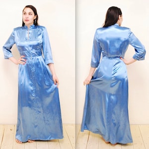 1940's Light Blue VERA RAMSEY Satin Dressing Gown / - Etsy