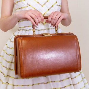 Rare BIRKS retro 60s Caramel ALLIGATOR Leather Kelly Handbag Bag