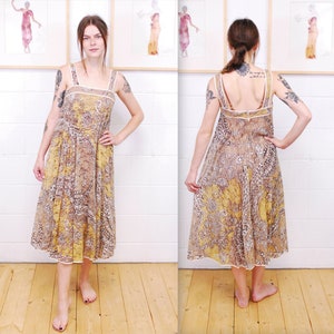 1970&#39;s/80&#39;s Paisley Lace ALGO Dress / Stevie Nicks Rumours / Hippie / Boho / Rare Collectable Retro / bjr