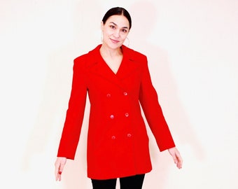 1970's Red PENDLETON  Peacoat / Made in U.S.A / Rare Collectable Retro / bjr