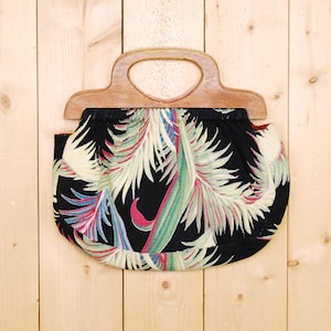 1960er/70er Floral Print Rindentuch Tasche / Rindentuch Geldbeutel / Hippie / Boho / Seltenes Sammlerstück Retro / bjr