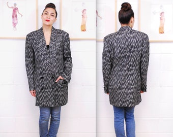 1980's/90's Woman's GIANNI VERSACE Double Breasted Suit Jacket / Made in Italy / Rare Collectable Retro
