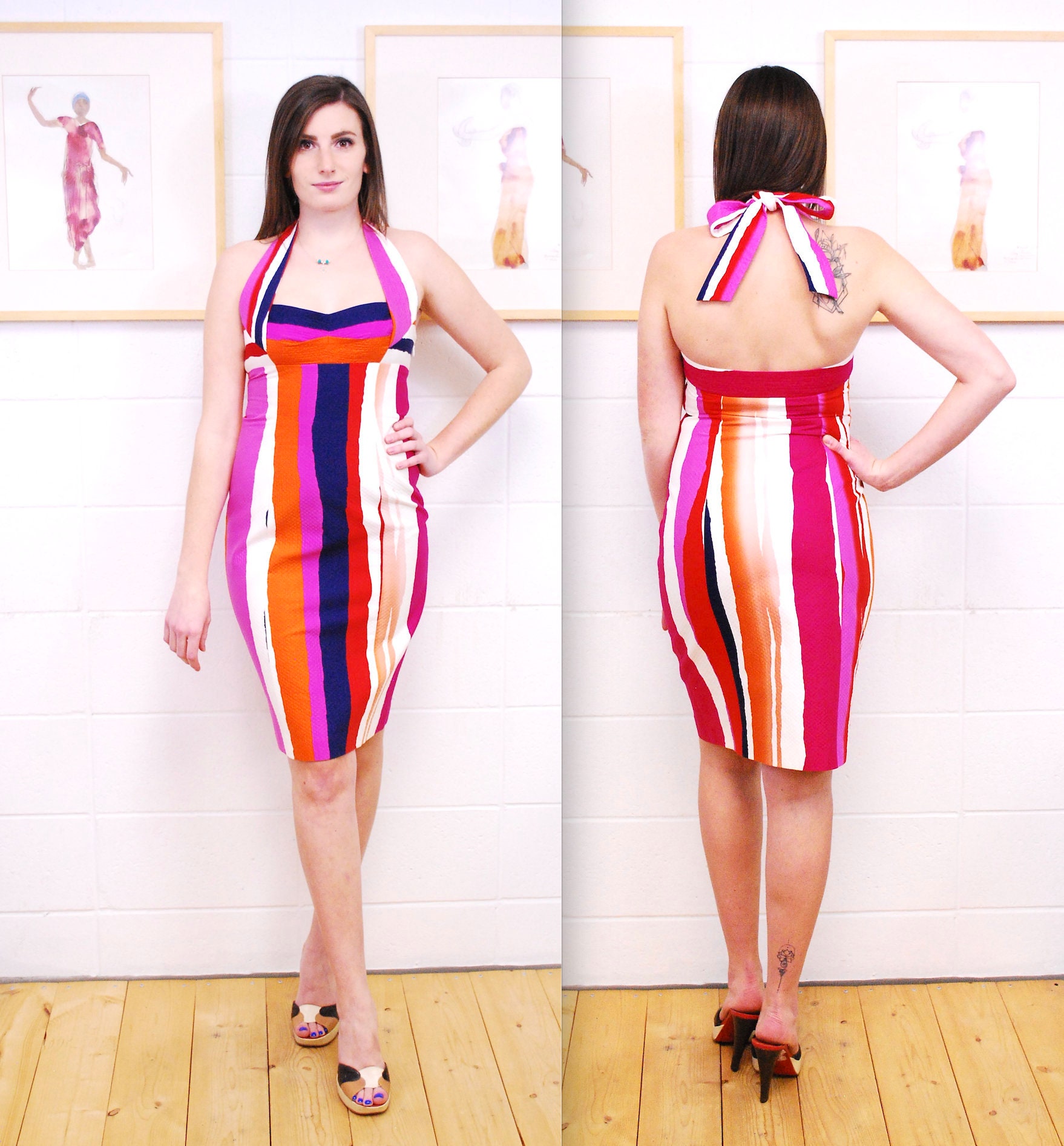 70s halter dress pattern Rose City Halter Dress Sewing Pattern (PDF) – Sew House Seven main image 0