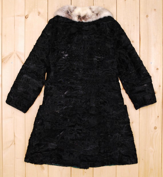 1950's/60's Black MARCUS FURS Persian Lamb 3/4 Le… - image 10