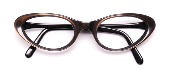 1950's/60's MIRABEL Brown Cat Eye Eyeglasses / Mi… - image 6